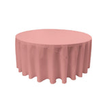 Dusty Rose 100% Polyester Round Tablecloth 132"