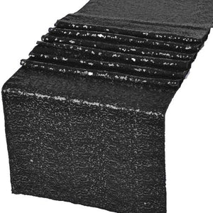 Black Glitz Sequin Table Runner