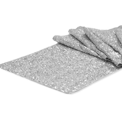 Silver Glitz Sequin Table Runner