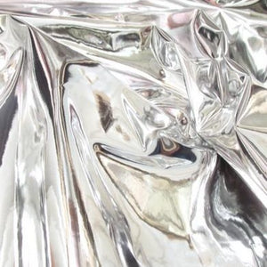 Silver Mirror Reflective Vinyl Fabric