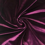 Plum Velvet Stretch Fabric