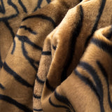 Brown Velboa Faux Fur Tiger Animal Short Pile Fabric