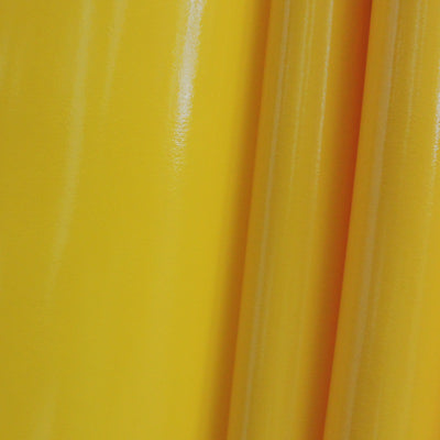 Yellow 4-Way Glossy Stretch Vinyl Fabric