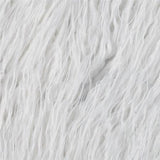 White Faux Fake Mongolian Animal Fur Fabric Long Pile